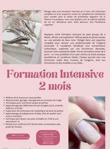 Formation ongle intensité 2 mois